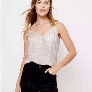 NWT Loft Pleated Shimmer Cami